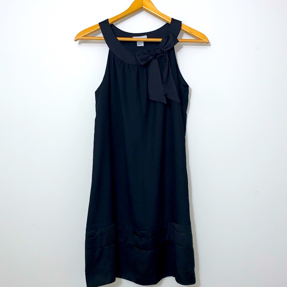 H&M Black Holiday Cocktail Bow Sleeveless Dress